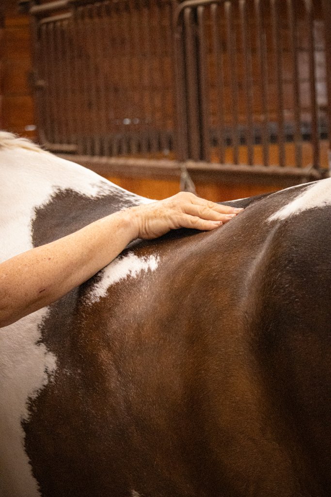 Deep tissue work on back