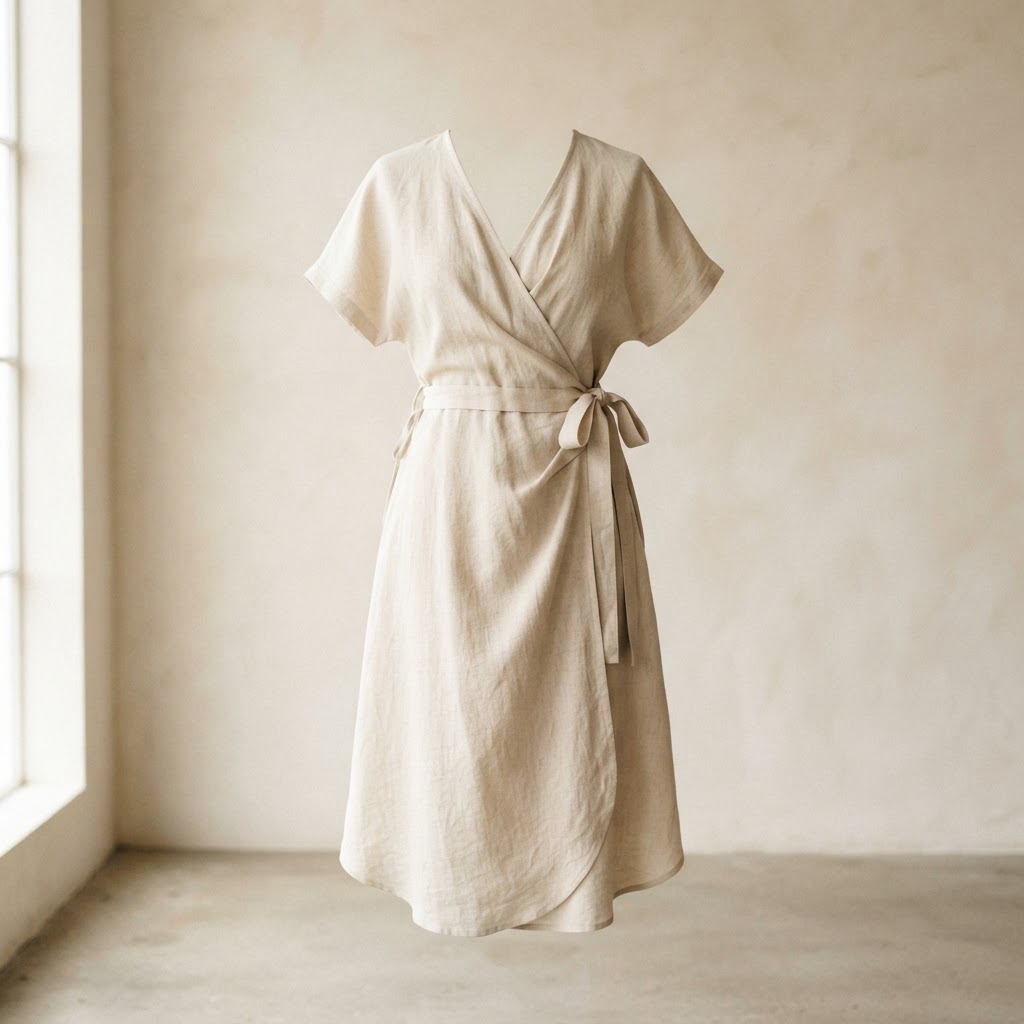 Linen Wrap Dress