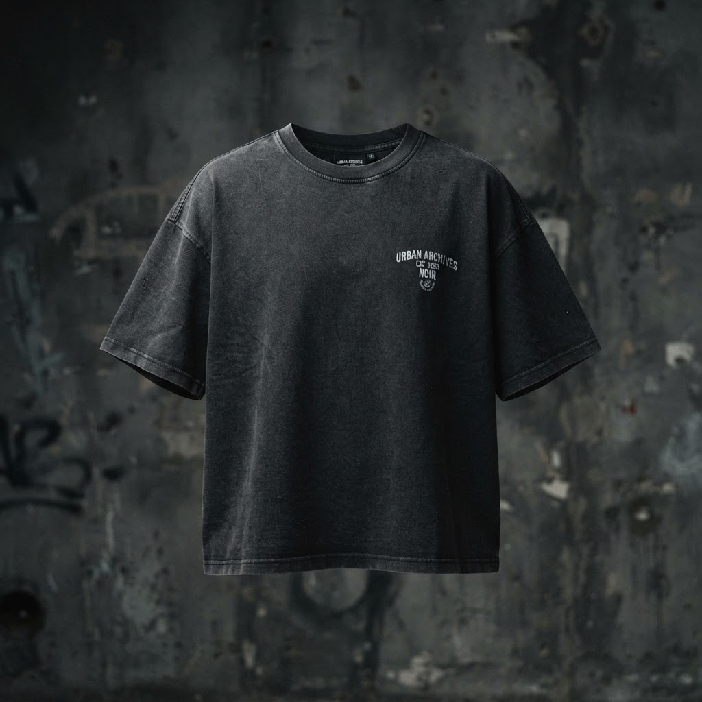 Box Tee — Washed Black