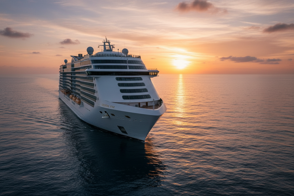 Luxury travel scene representing Cruises