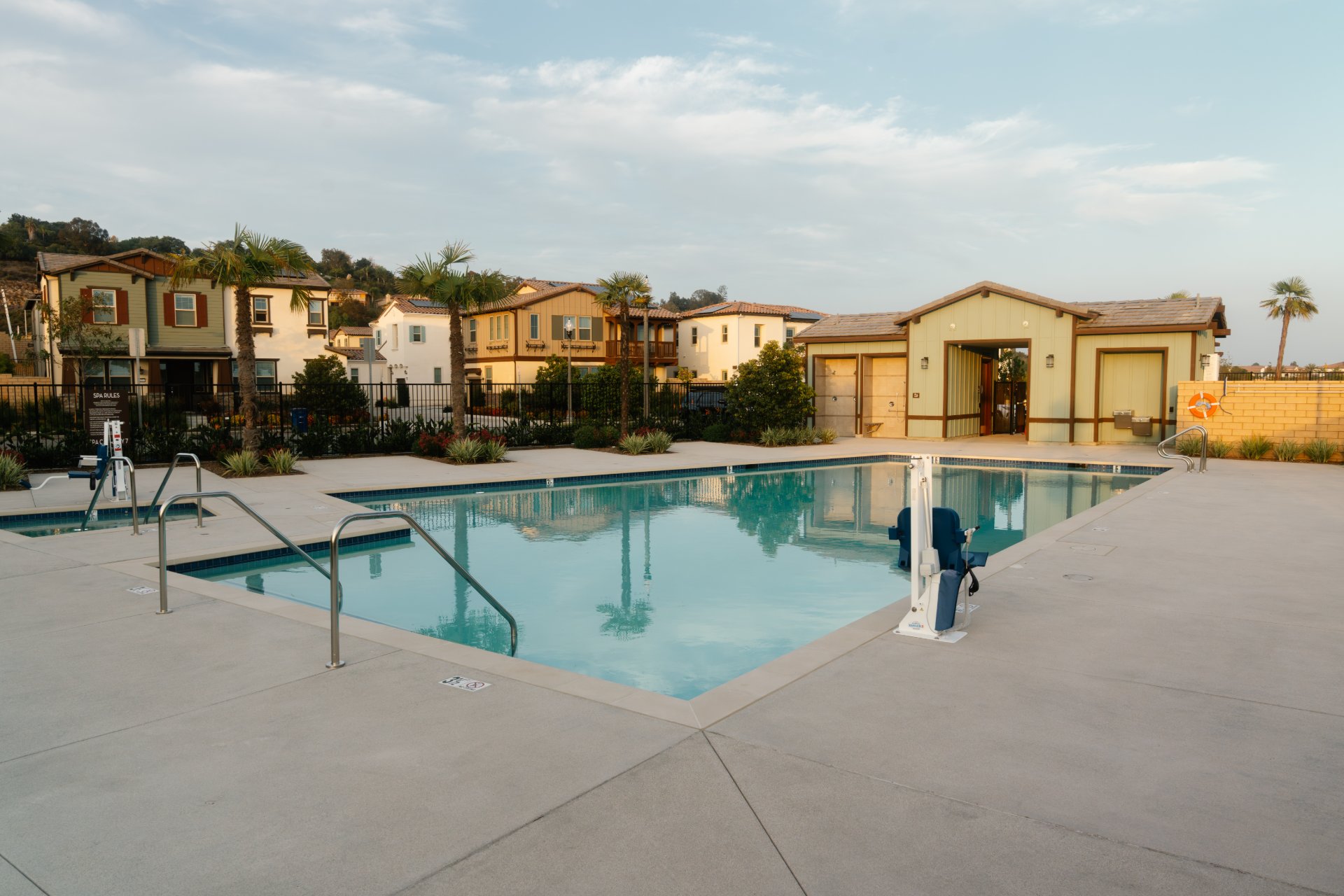 Semi-commercial swimming pool built by California Pools