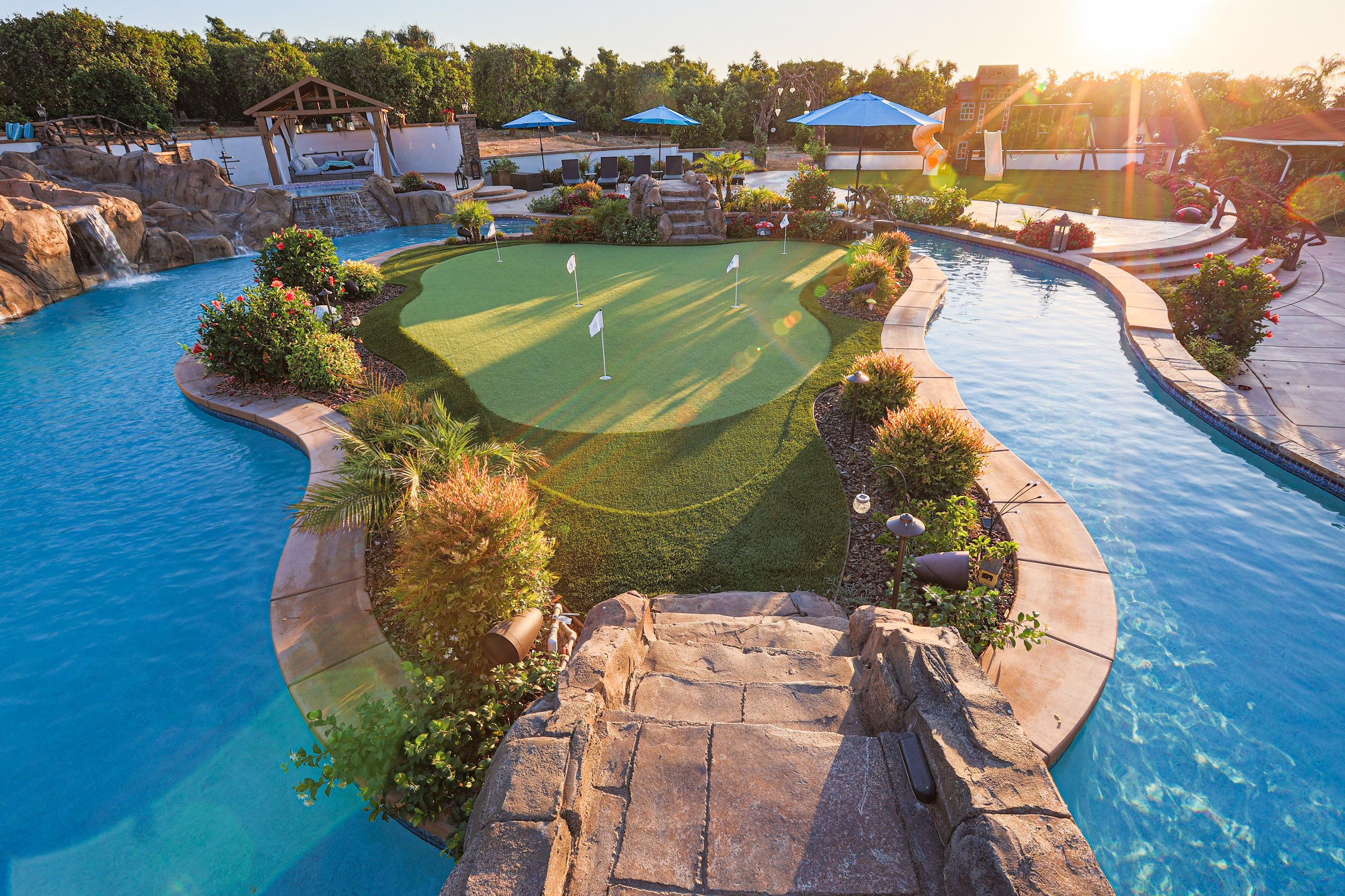 California Pools custom backyard pool