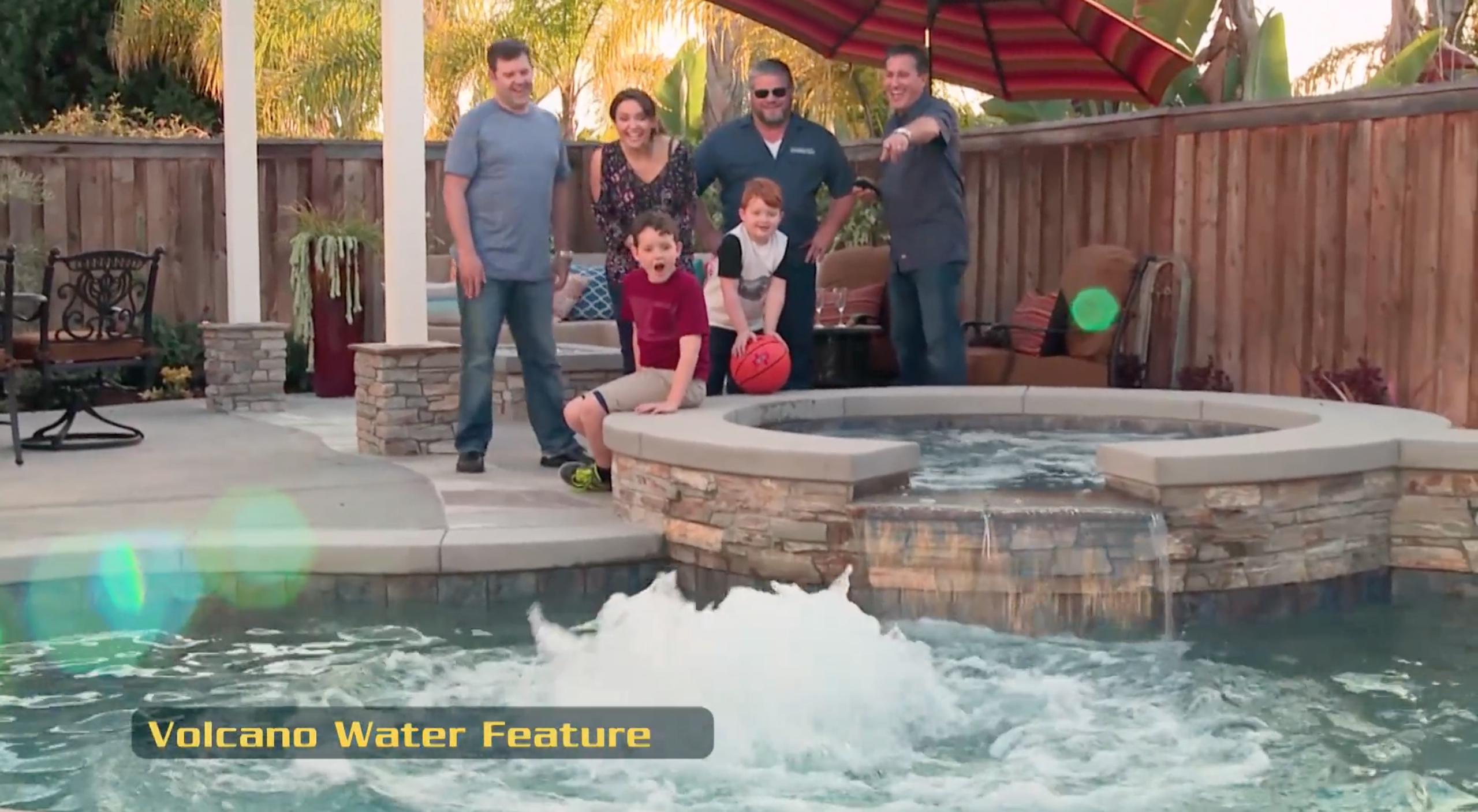Super Volcano water feature in action