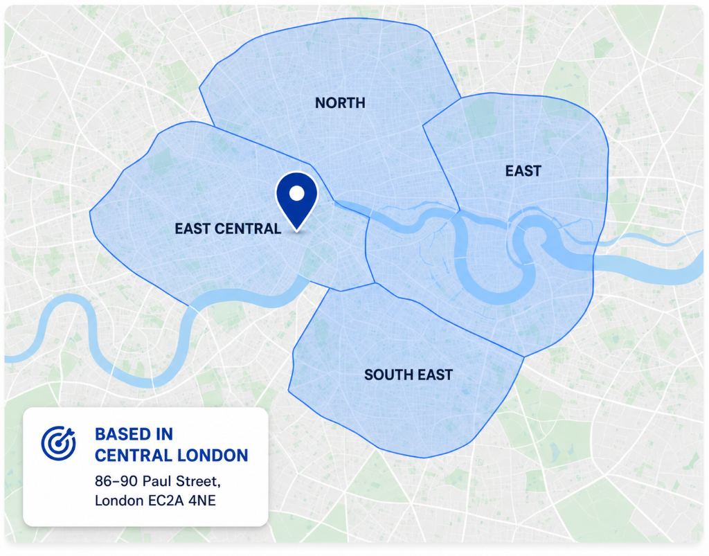 CoreFlow London service areas map