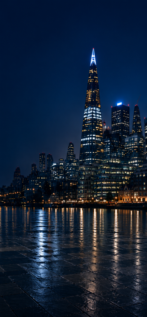 London Shard at night