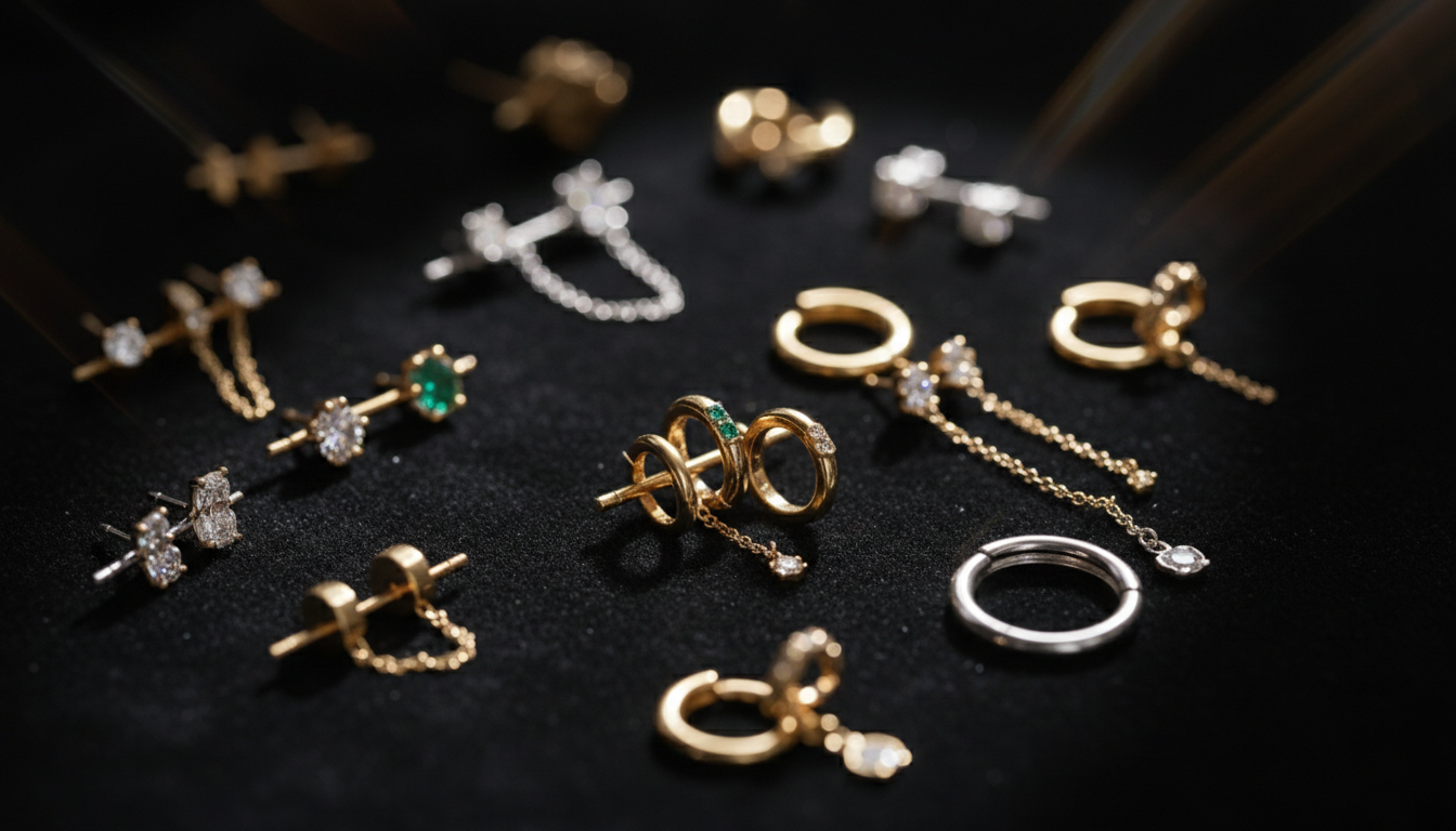 Premium piercing jewelry display