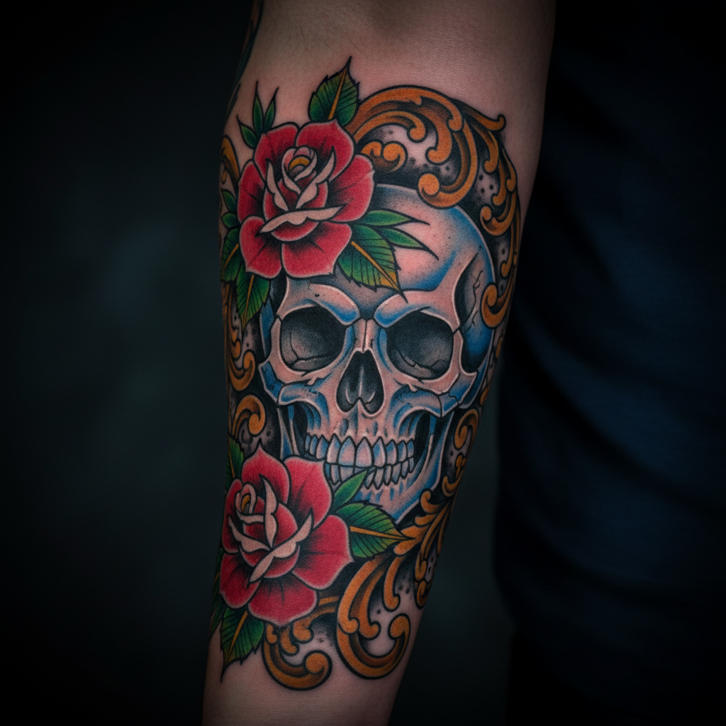 Neo-Traditional tattoo style example