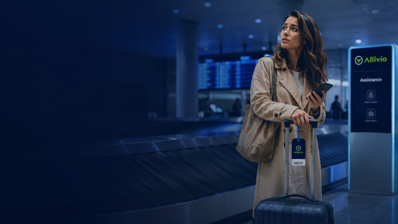 "If your bag doesn't arrive with you, Allivio responds."