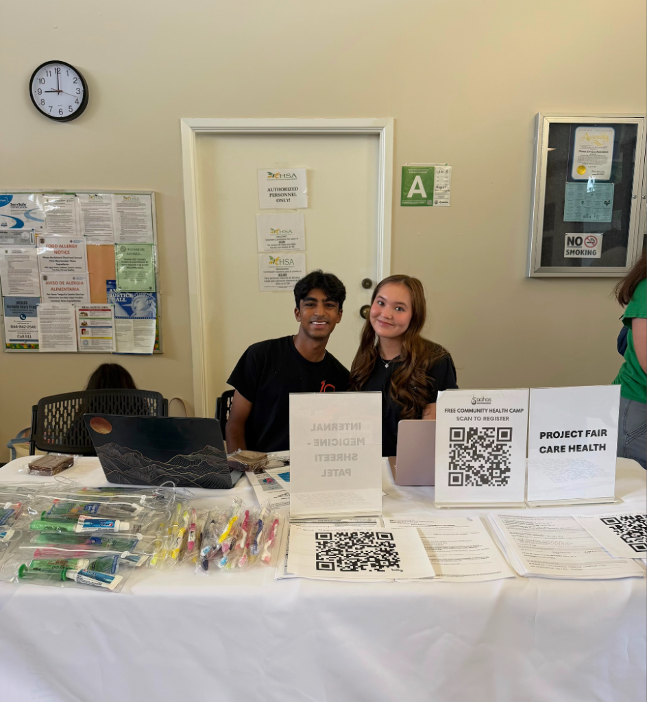 Registration table at health fair