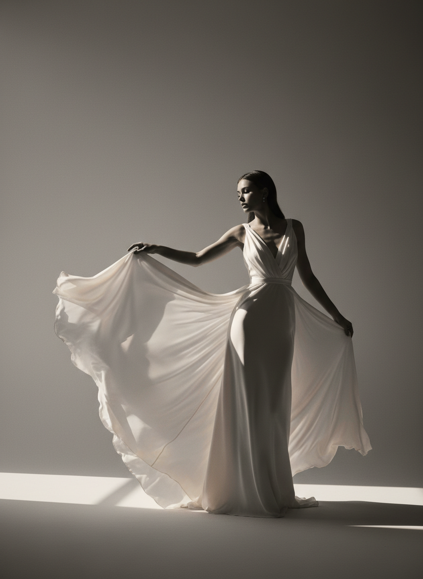 Vestido Seda Blanco