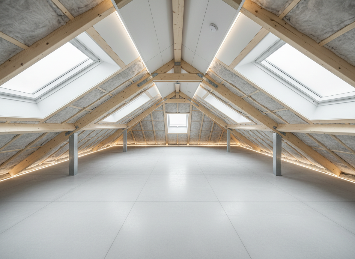 Certified property inspector Montreal conducting a thorough attic inspection identifying structural and insulation hidden defects