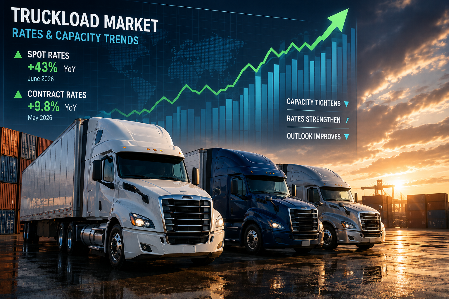 Truckload Market Shows Stronger Rates as Capacity Tightens