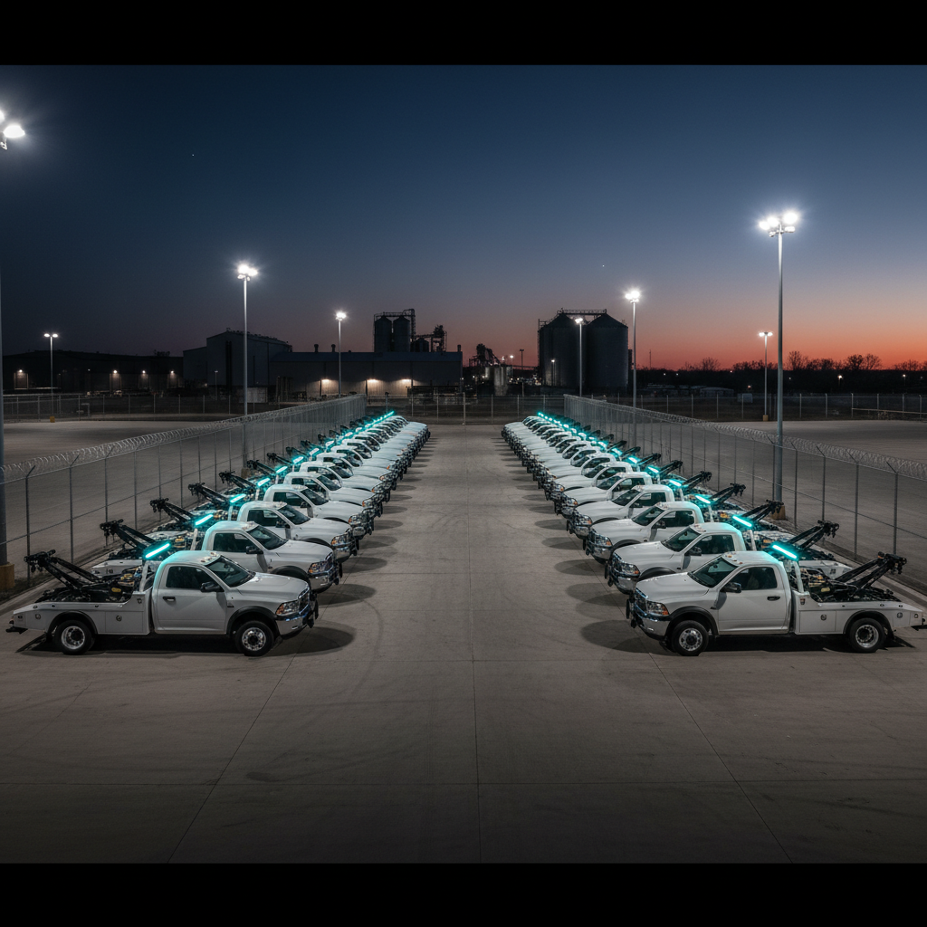 Kwik Tow fleet of professional enforcement trucks