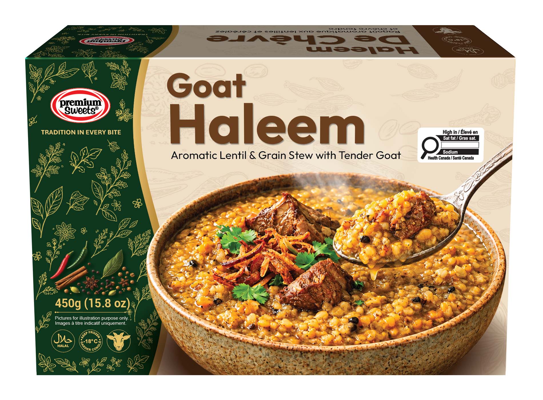 Premium Sweets Goat Haleem — frozen ready-to-eat product
