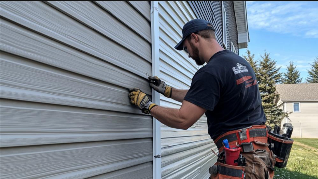 Siding Installation — In Progress to Complete - in progress