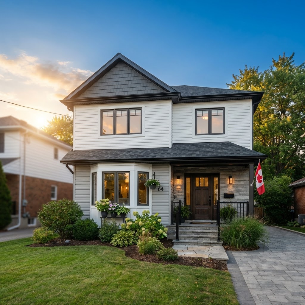Professionally renovated home exterior by BYLT Exterior Solutions in Thunder Bay Ontario