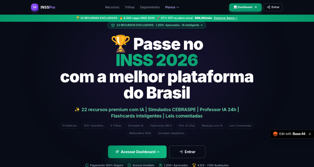 INSS Mastery Flow — sistema inteligente TOP EASY