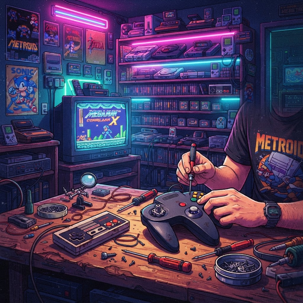 How to Fix a Drifting Analog Stick on Old Controllers (Retro Gaming Room Setup Guide)