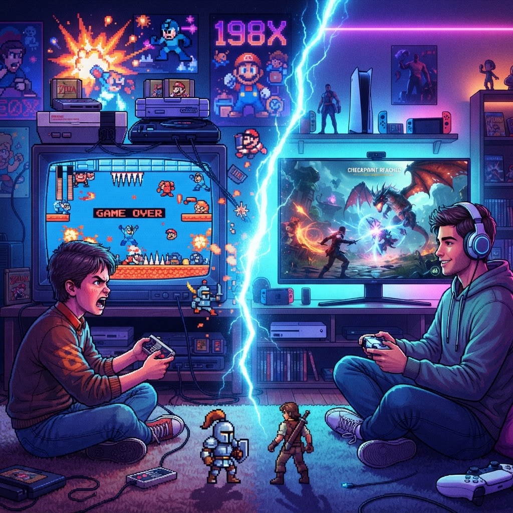 The Evolution of Video Game Difficulty: Why Modern Games Feel Easier Than Retro Classics