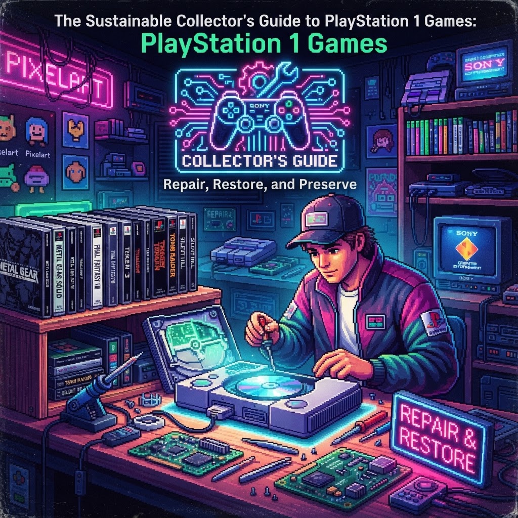 The Sustainable Collector's Guide to PlayStation 1 Games: Repair, Restore, and Preserve (Right-click to save image) The Sustainable Collector's Guide to PlayStation 1 Games: Repair, Restore, and Preserve — Collector Tips | RetroGamingVault