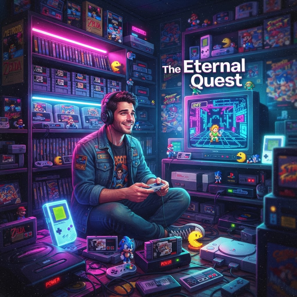 The Eternal Quest: Why Retro Game Collecting is the Ultimate Long-Term Investment (Right-click to save image) The Eternal Quest: Why Retro Game Collecting is the Ultimate Long-Term Investment — Nostalgia | RetroGamingVault