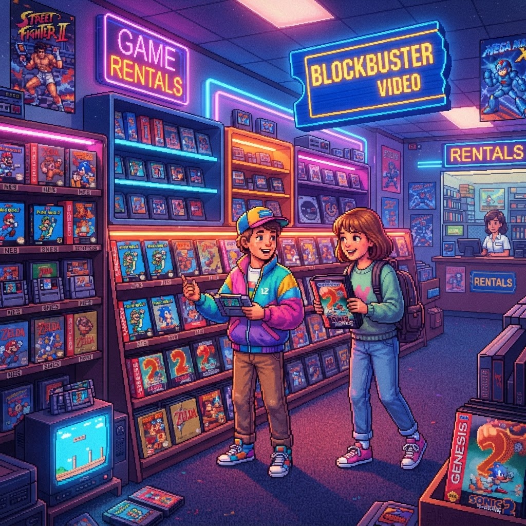 From Blockbuster Friday Nights to Modern Shelves: How Video Game Rentals Defined a Generation (Right-click to save image) From Blockbuster Friday Nights to Modern Shelves: How Video Game Rentals Defined a Generation — Nostalgia | RetroGamingVault