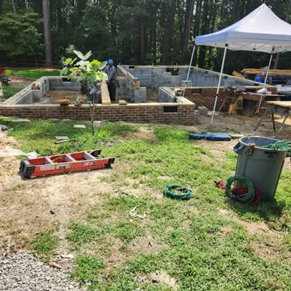 Foundation & Block Work — MA Martinez Construction framing project in the Raleigh, NC area