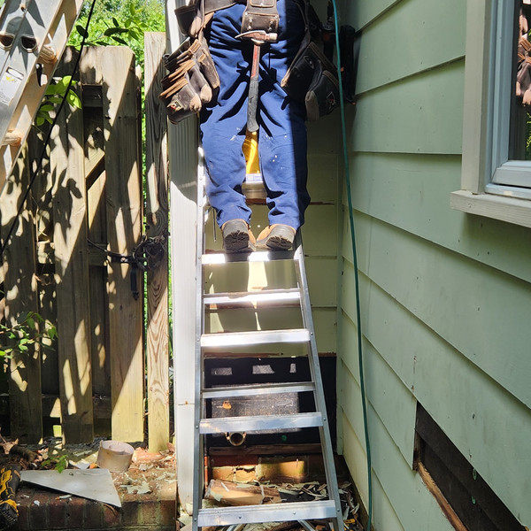 Siding Repair at Height — MA Martinez Construction framing project in the Raleigh, NC area