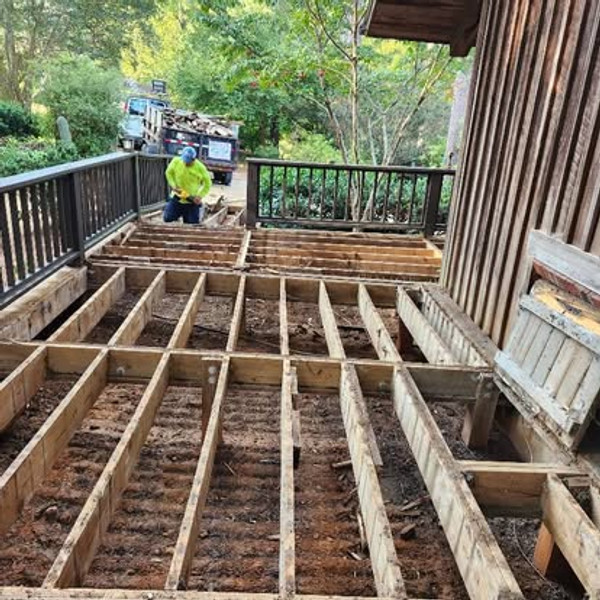 Deck Joist Framing — MA Martinez Construction framing project in the Raleigh, NC area