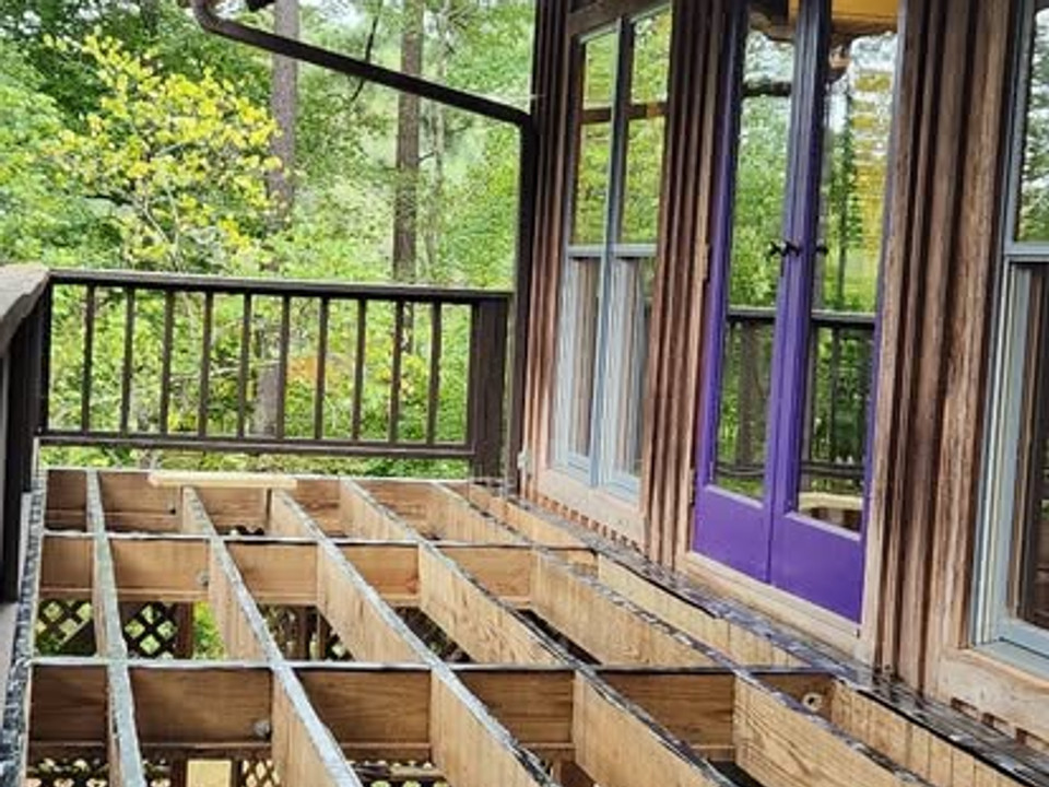 New deck framing by MA Martinez Construction in the Raleigh area