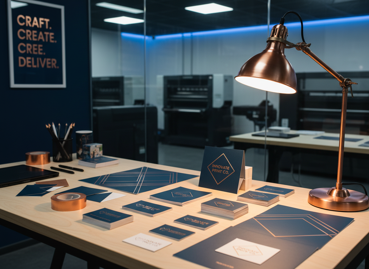Professional printing services workspace