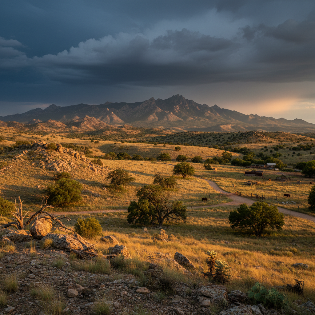 SE Arizona Chiricahua Mountain foothills ranch terrain