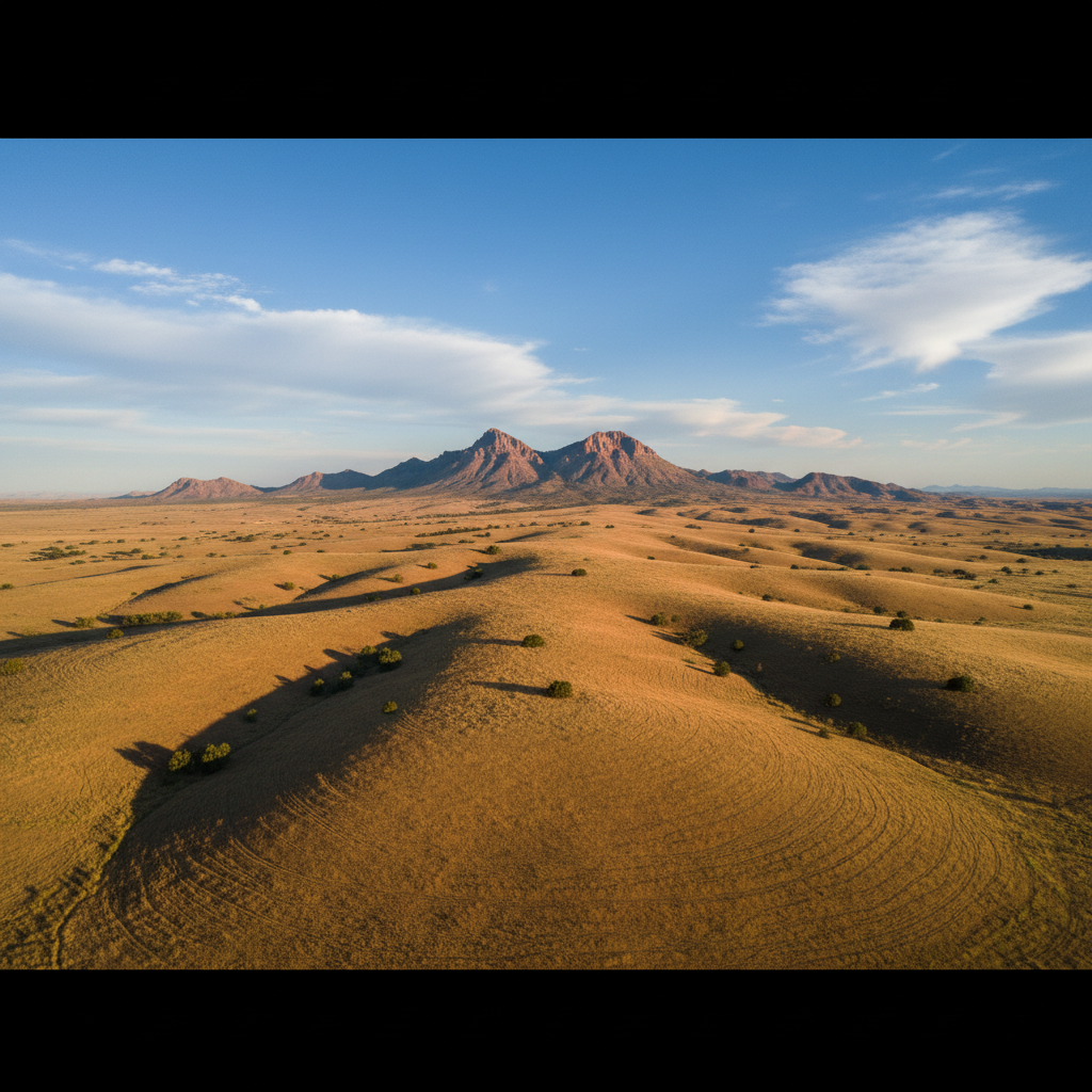 Cochise County Arizona aerial high desert landscape with mountains