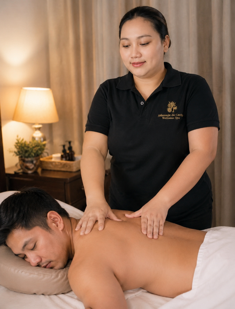 Luxury spa massage session