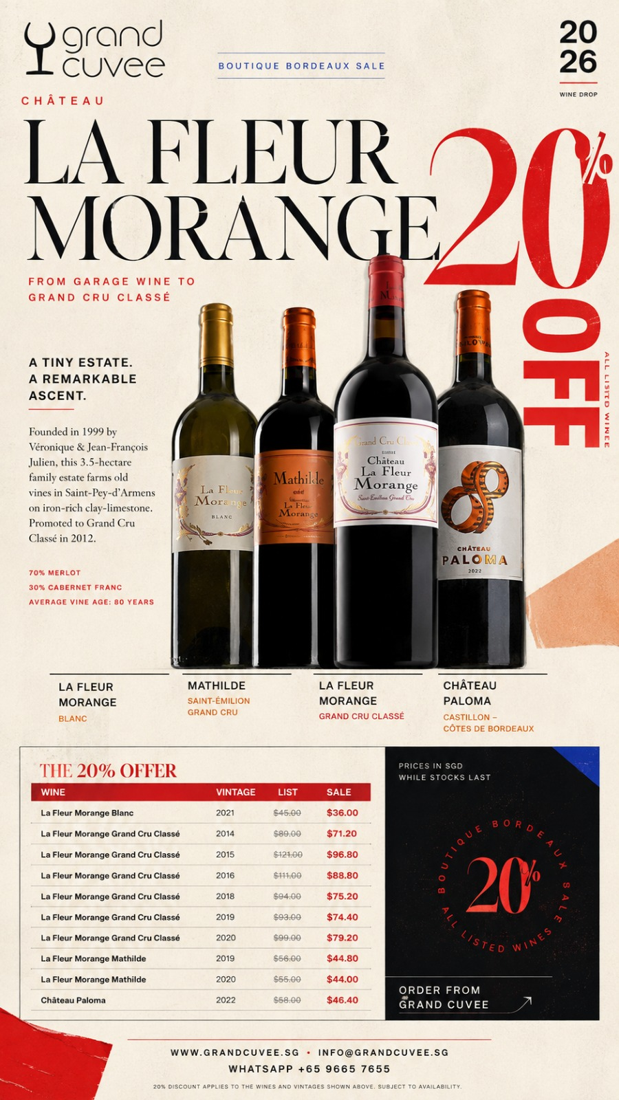 Château La Fleur Morange — Boutique Bordeaux Sale, 20% off all listed wines