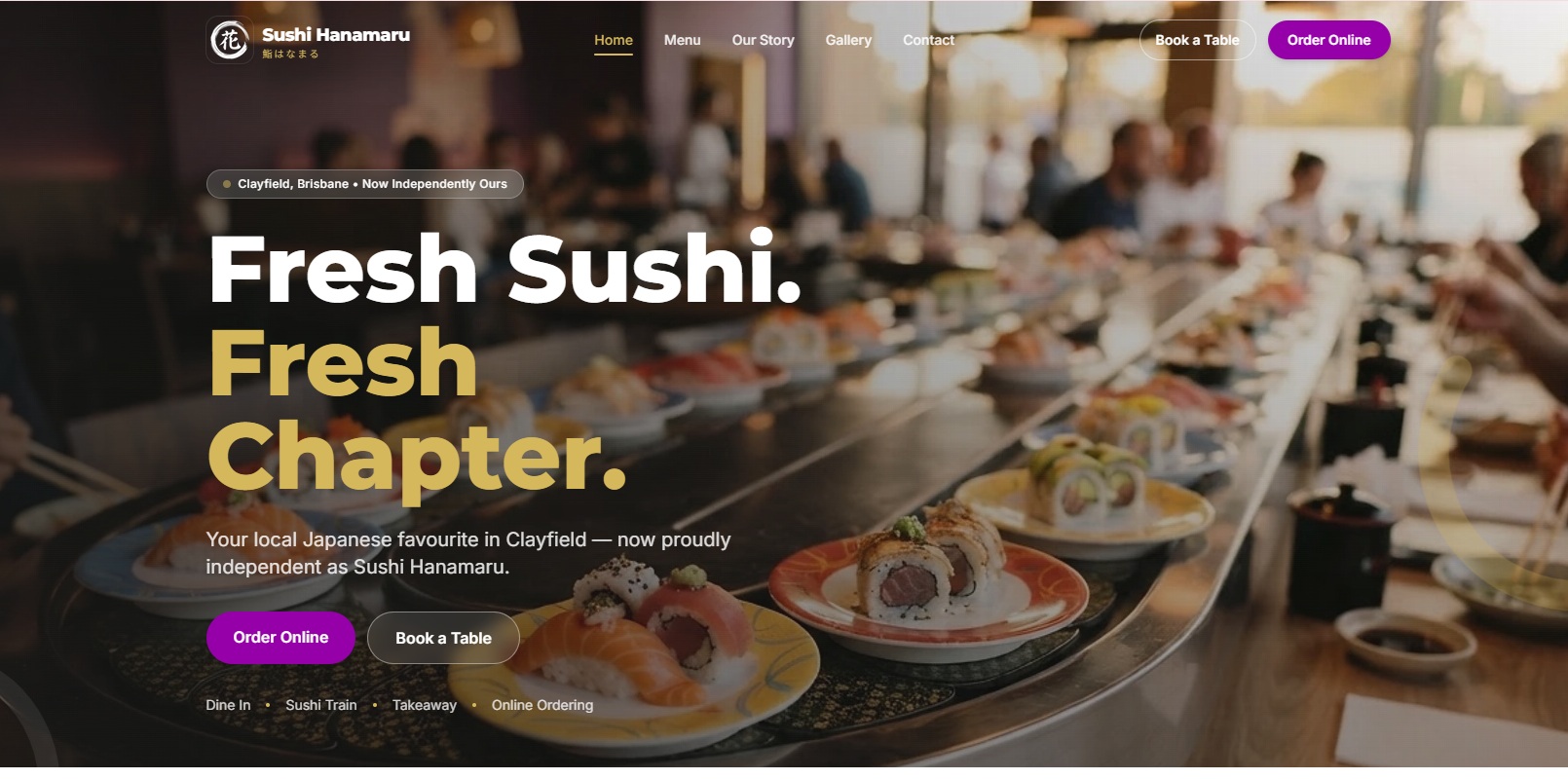 Sushi Hanamaru website design by Surpass