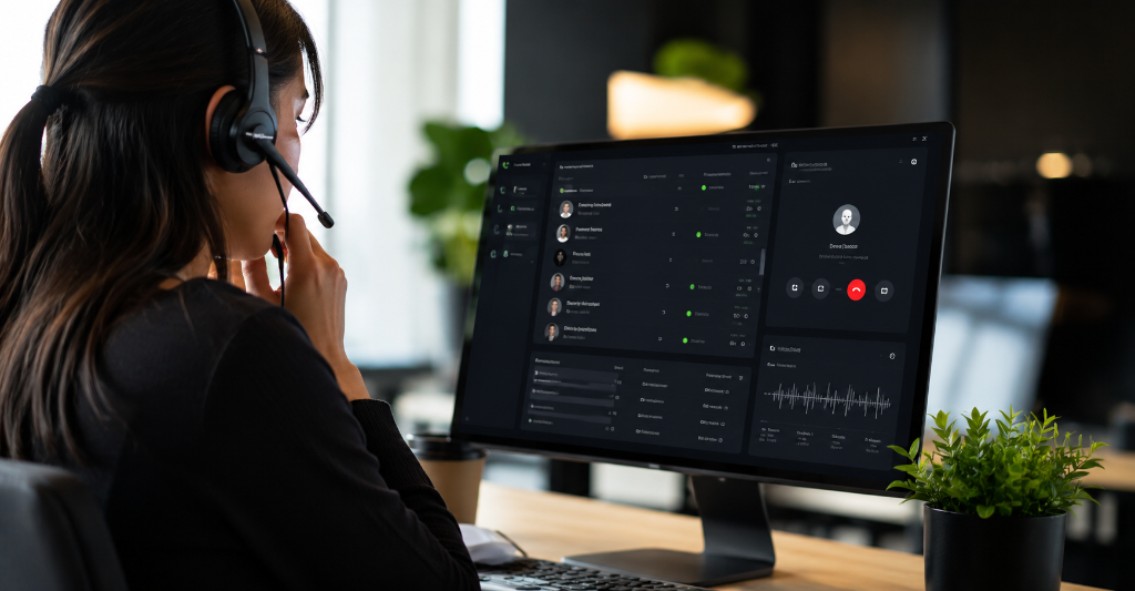 Receptionist busy handling phone calls