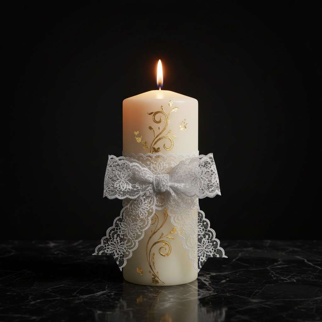 Elegant Devotional Pillar Candle