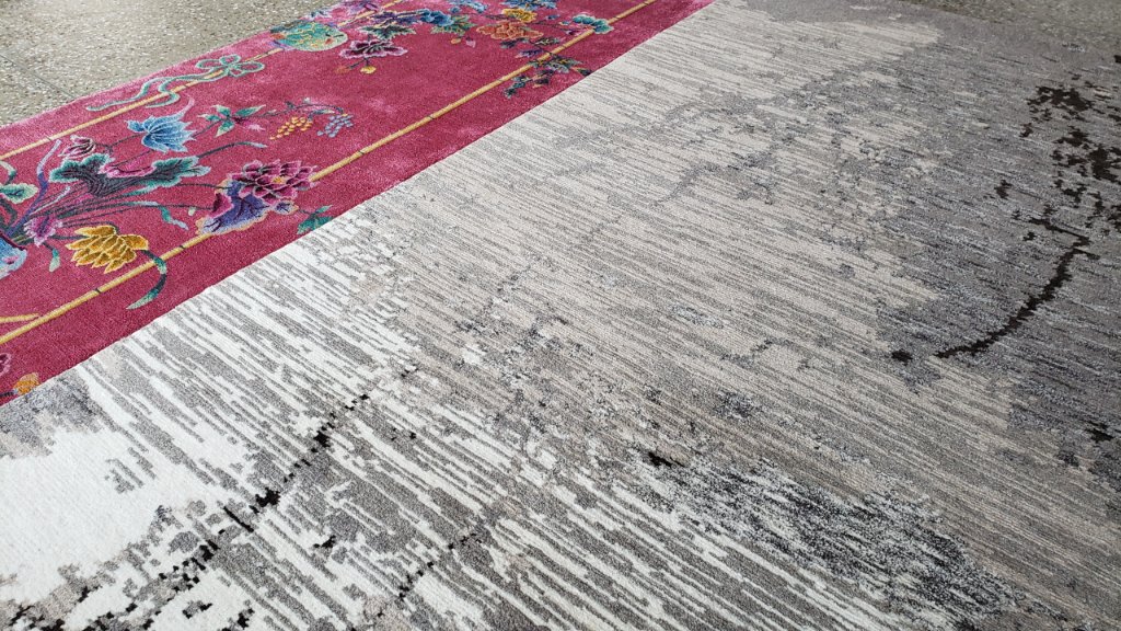 Close-up of hand-crafted rug detail