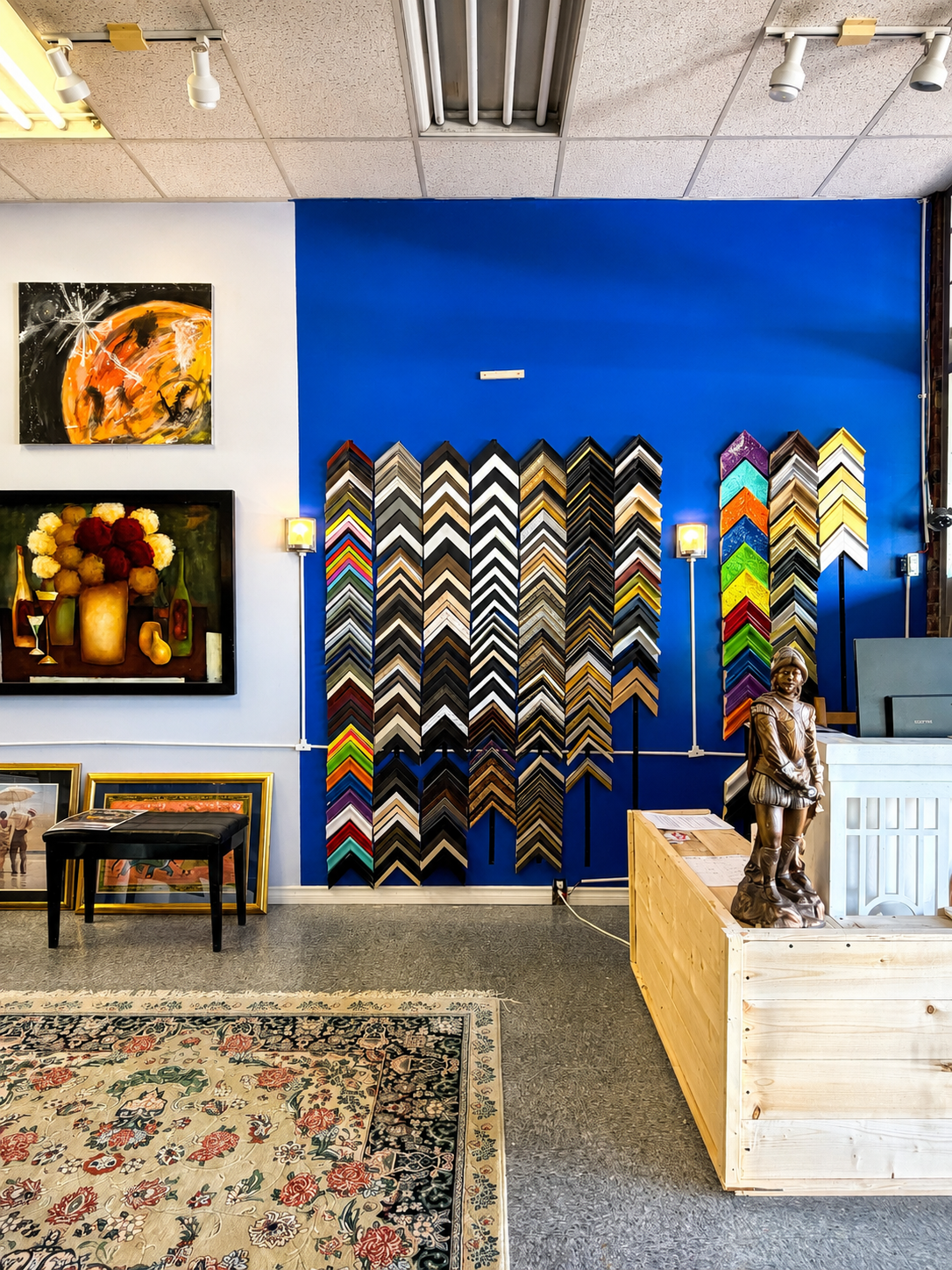 Inside Emmanuel Art and Photo Framing studio