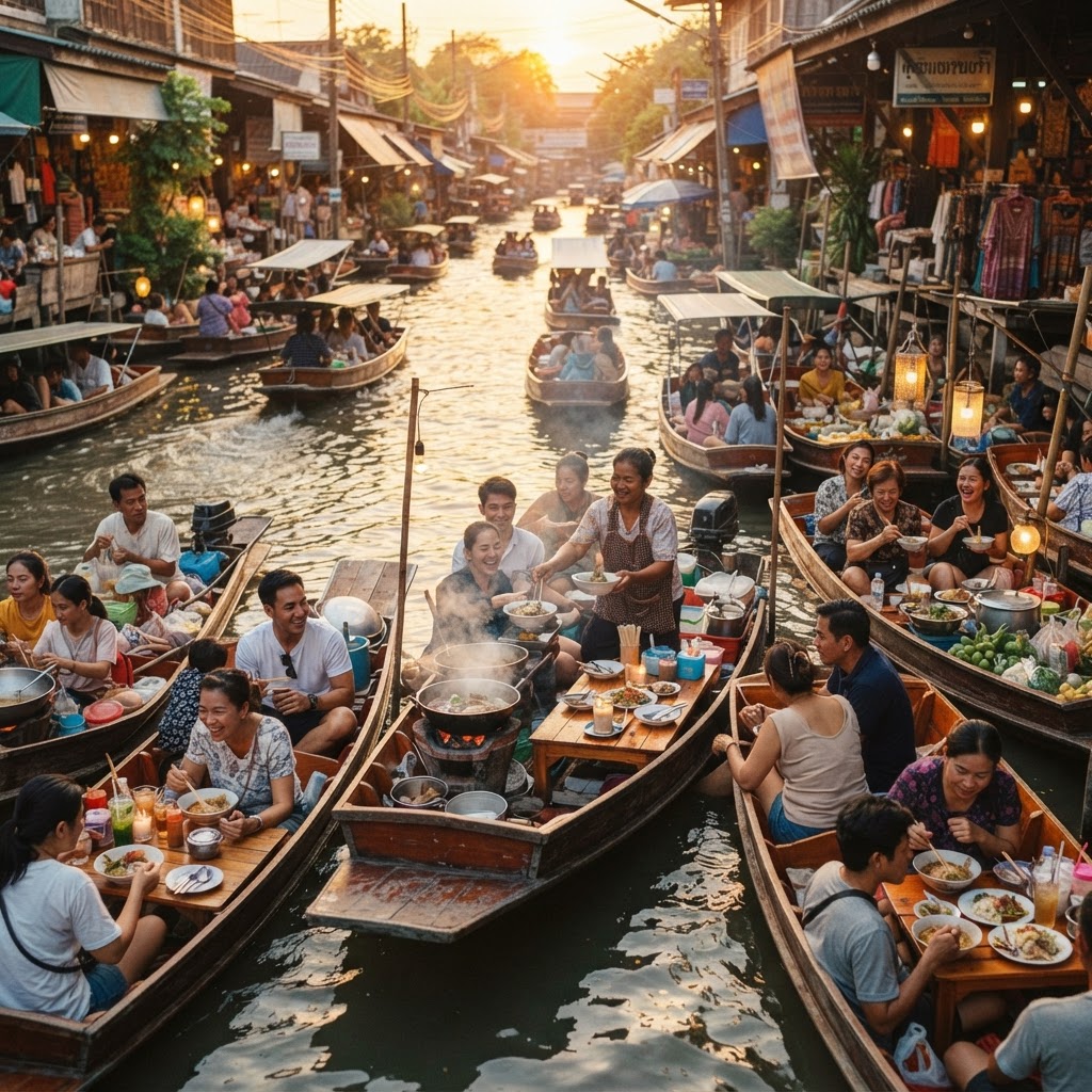 Floating Boat Dining