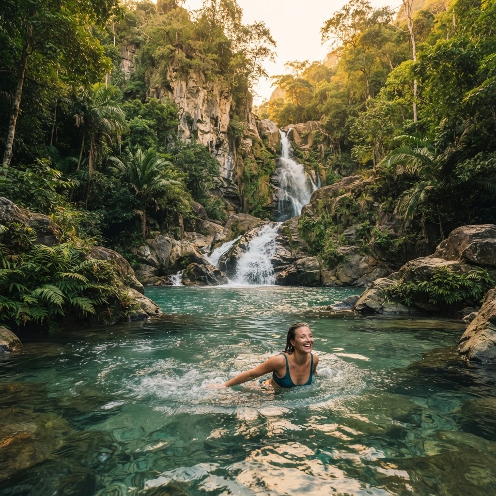 Waterfall Swimming