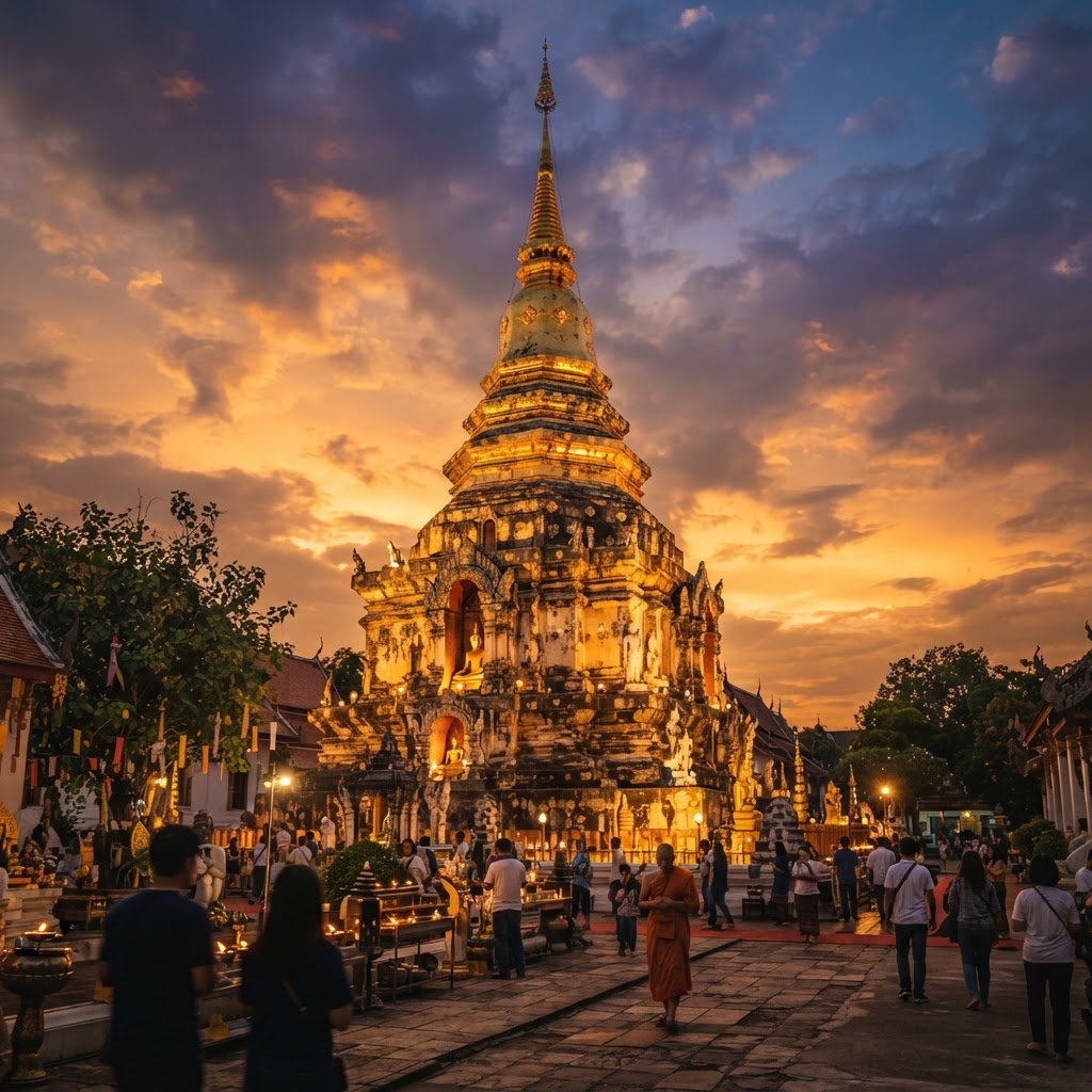 Golden Pagoda Sunset