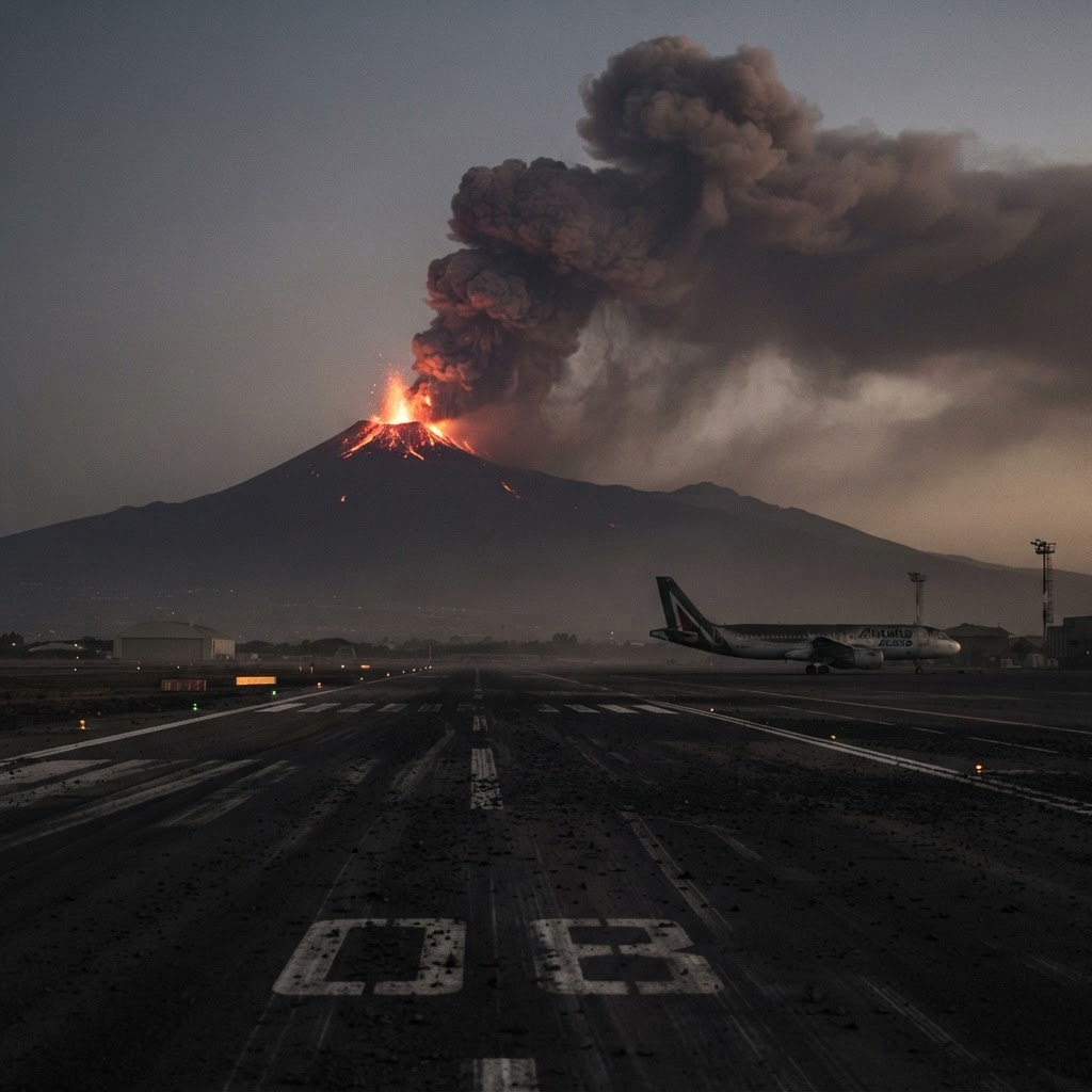 Nuova eruzione dell'Etna: pioggia di cenere su Catania, chiusi gli aeroporti di Fontanarossa e Comiso