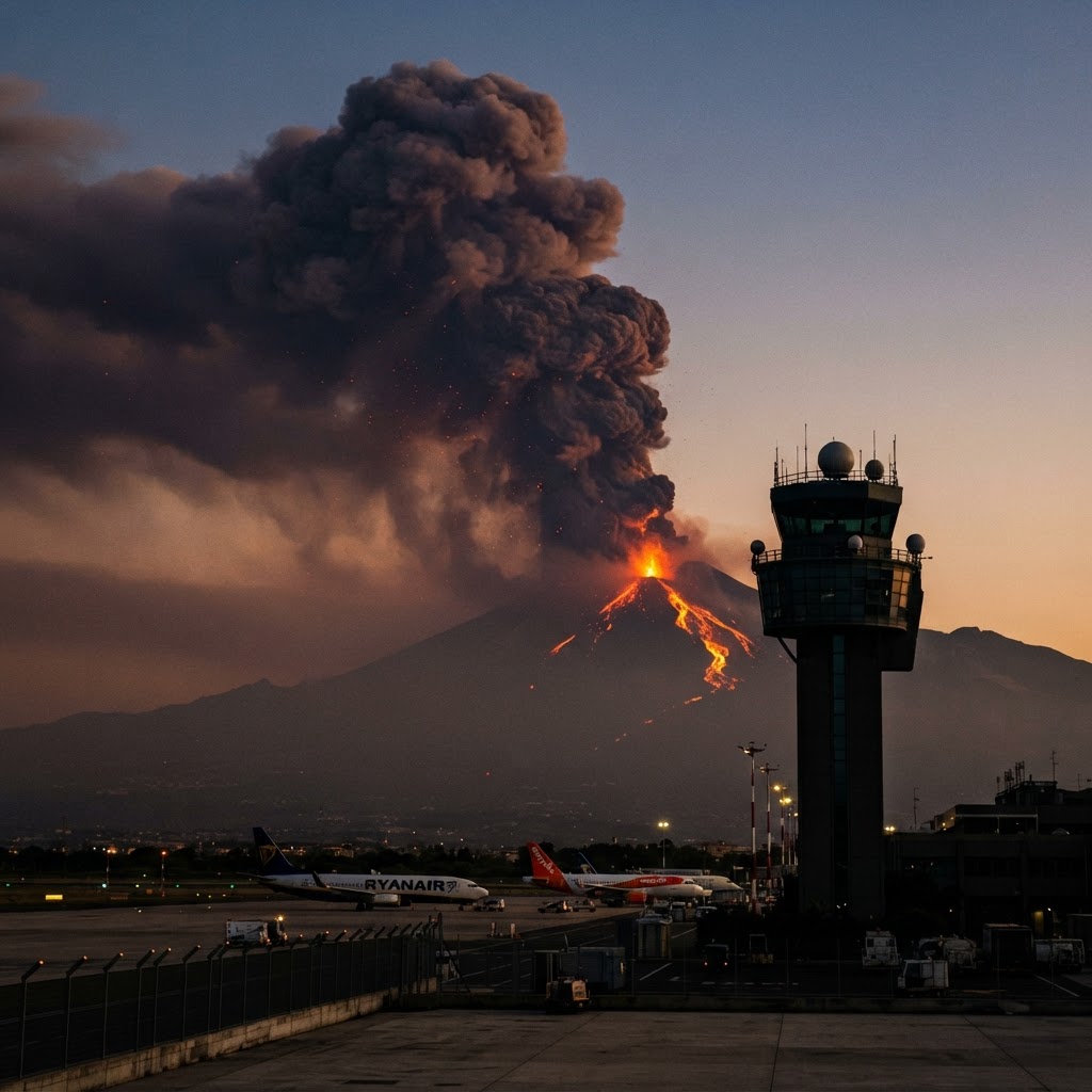 Etna in eruzione: l'aeroporto di Catania prolunga la chiusura, disagi per 100mila passeggeri