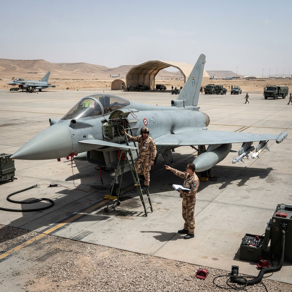Attacco alla base aerea di Ta'if in Arabia Saudita: colpito un Eurofighter italiano