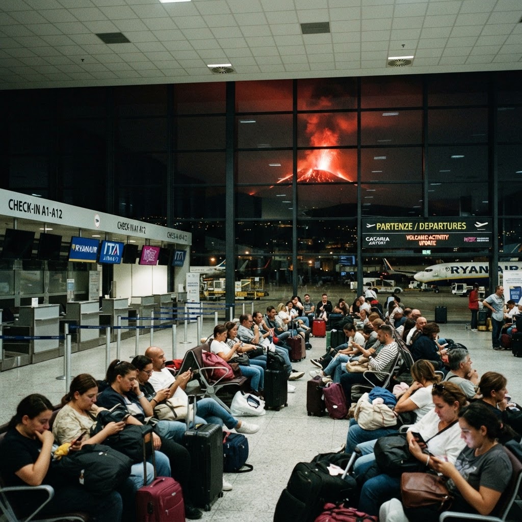 Emergenza Etna: aeroporto di Catania paralizzato fino al 14 agosto
