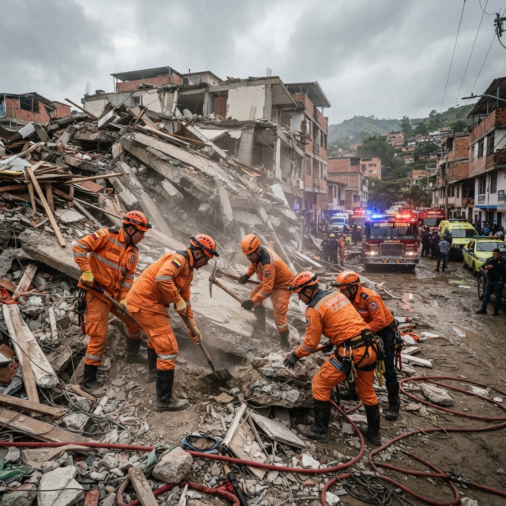Terremoto in Colombia: decine di vittime e persone intrappolate sotto le macerie