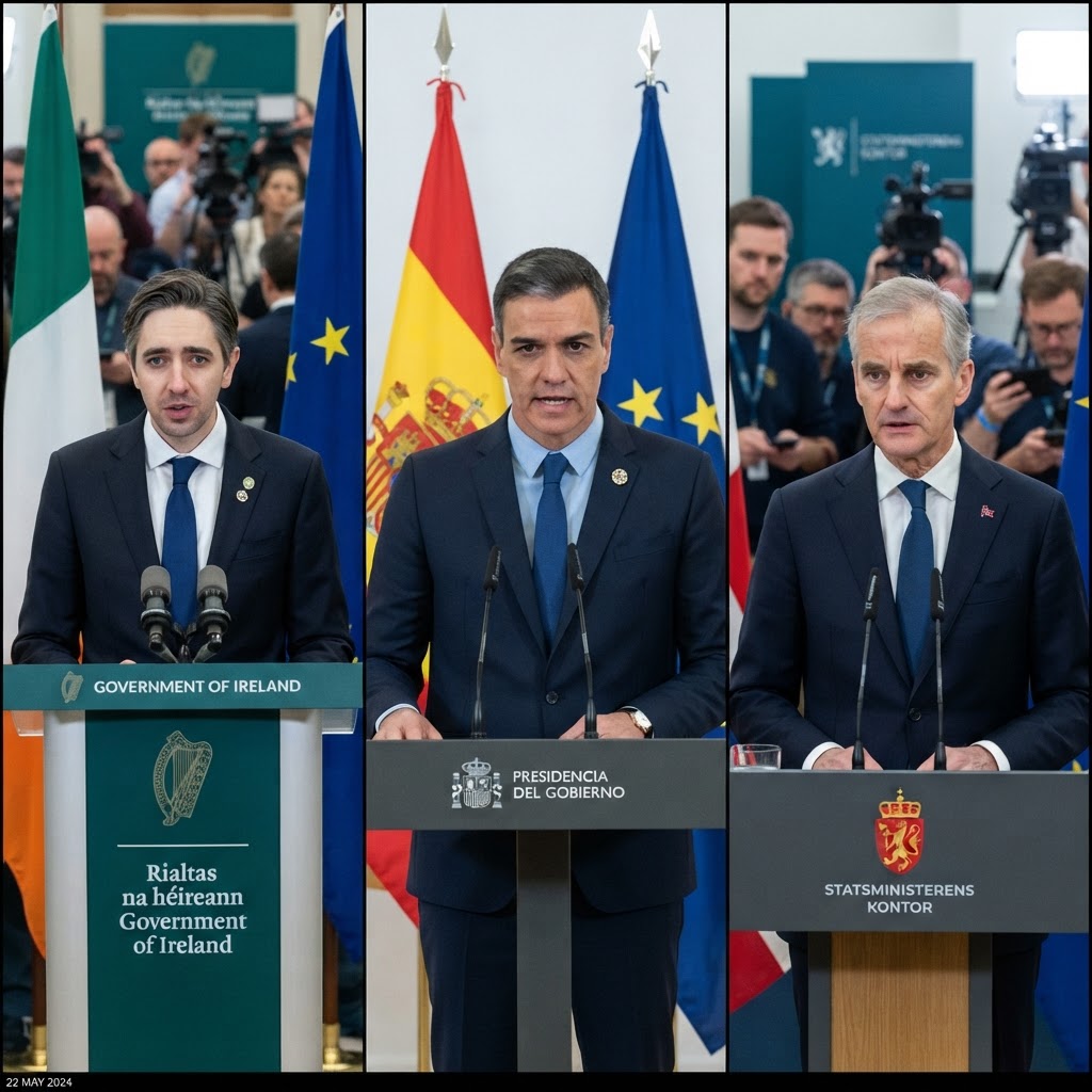 Svolta storica in Europa: Spagna, Irlanda e Norvegia riconoscono ufficialmente lo Stato di Palestina