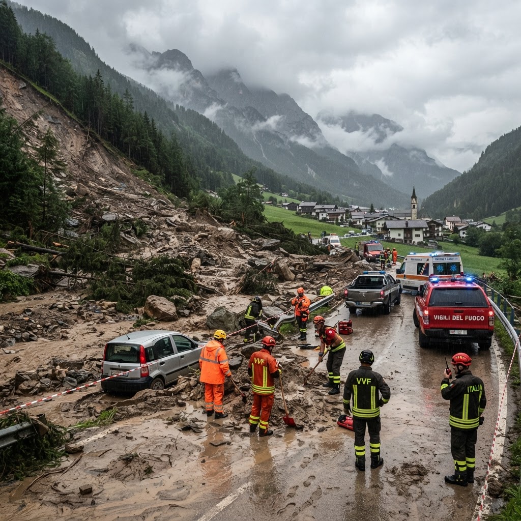 Maltempo in Alto Adige: maxi frana in Valle Aurina, evacuate 120 persone